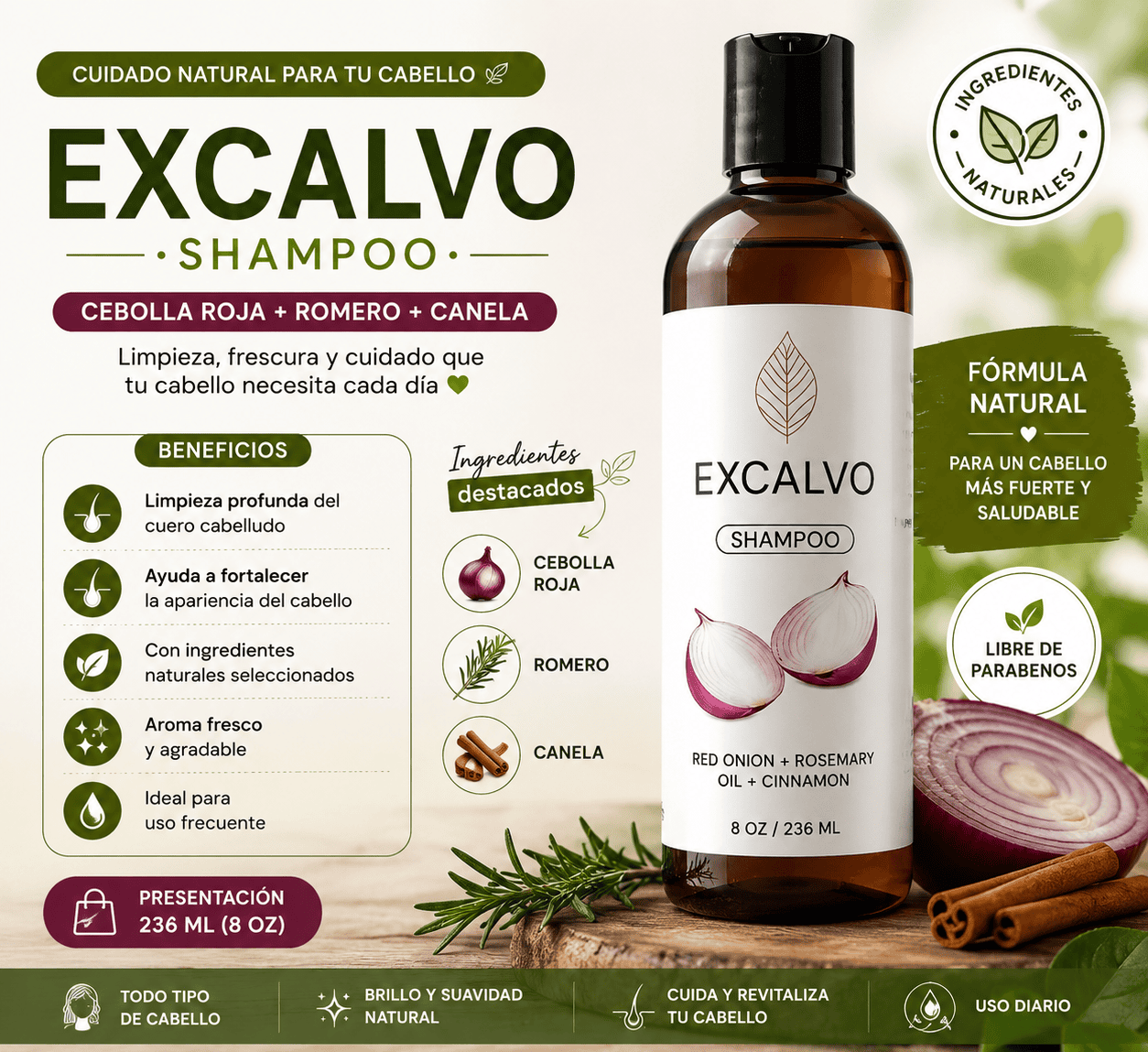 Shampoo Excalvo en Lima - Nathan Store